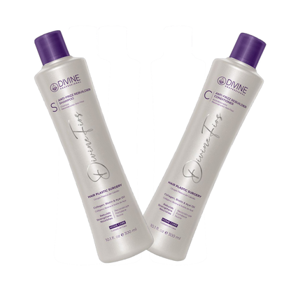 PACK Shampoo y Acondicionador Anti-Frizz Divine Professional 300 Ml C/U