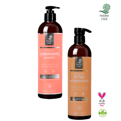 Shampoo Poder Hidratante y Acondicionador Marina Vital Kit