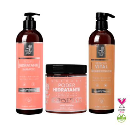 Shampoo y Mascara Poder Hidratante más Acondicionador Marina Vital