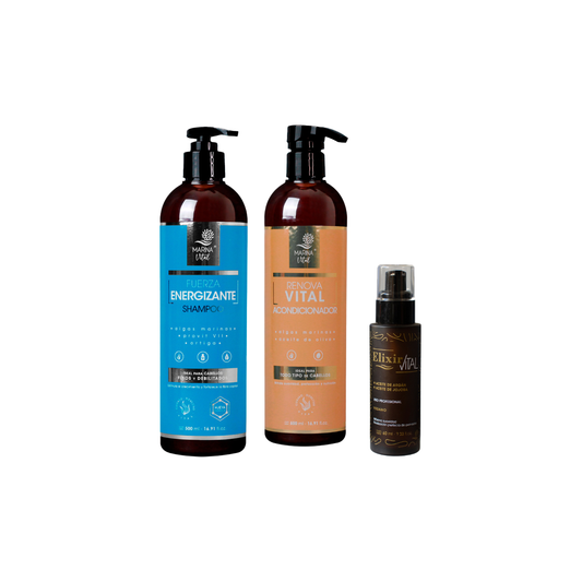 Shampoo Fuerza Capilar Acondicionador y Serum
