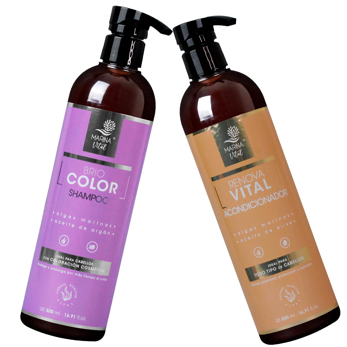 Shampoo Briocolor 500ml Y Acondicionador 500 ml Marina Vital
