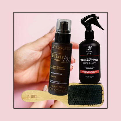 Marina Vital Termoprotector, Serum Elixir + Cepillo Bamboo