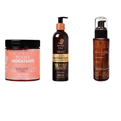 Mascara Poder Hidrante 500ml+Locion Multiproposito 250ml+serum 60 ml MV