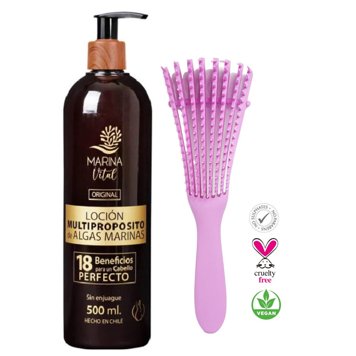 Loción Multpróposito 500 ml + Cepillo para Cabello Rizado