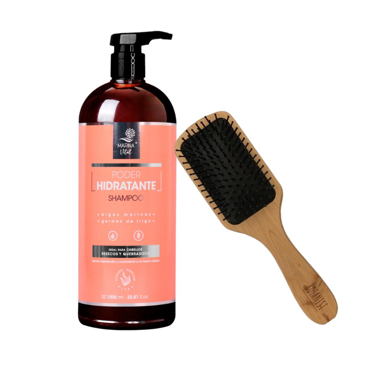 Shampoo Poder Hidratante 1000 ml + Cepillo Desenredador