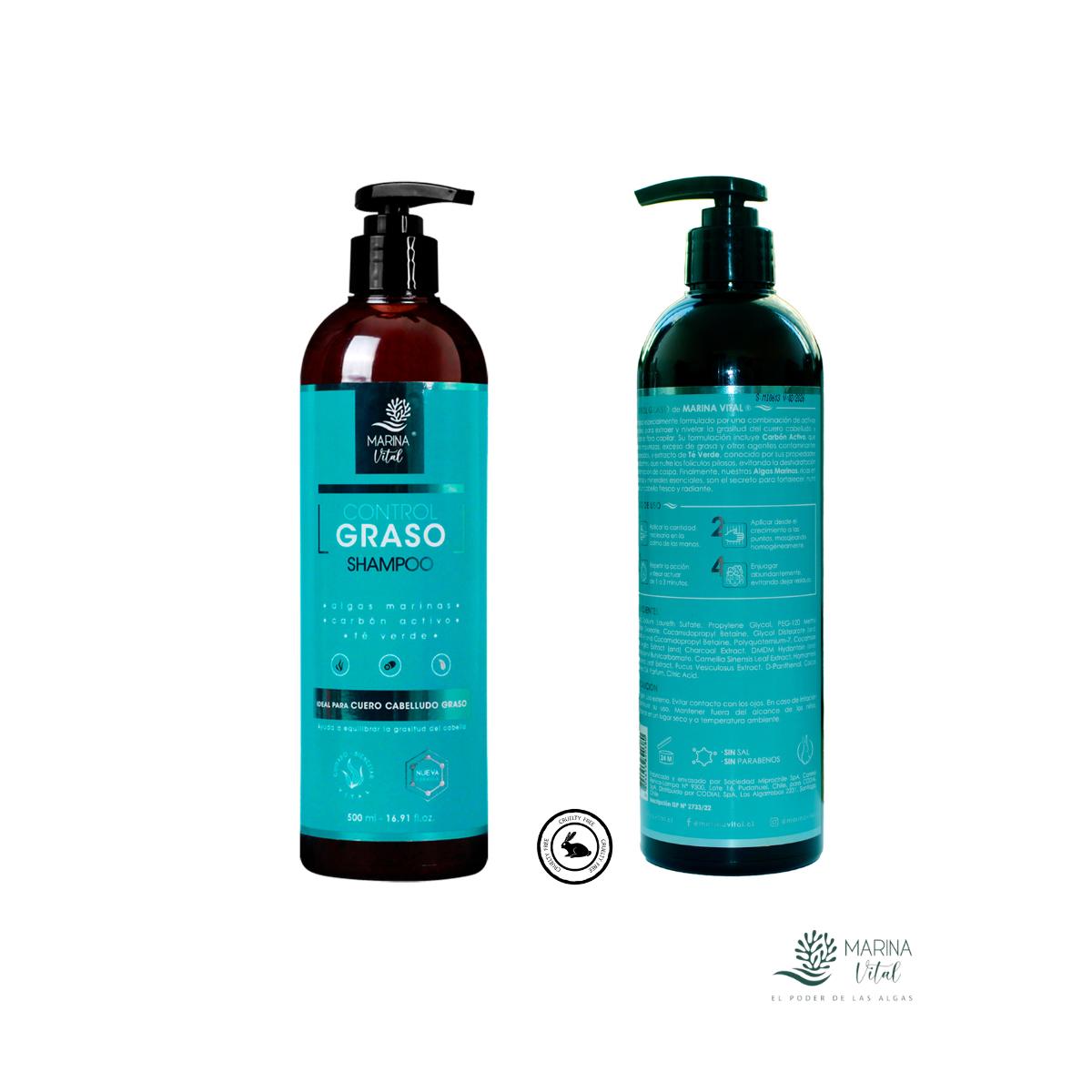 2 Shampoo Control Graso 500 Ml C/u Pack