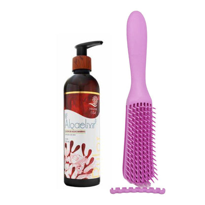 Algaelixir Ondas Y Rulos 250ml + Cepillo Cabello Rizado