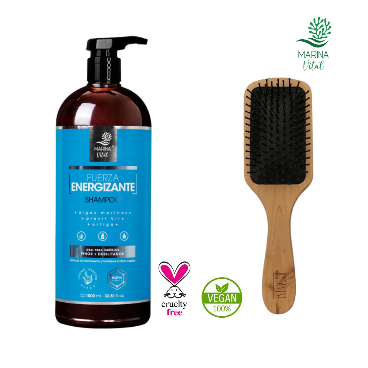 Shampoo Energizante 1000 ml + Cepillo Desenredador