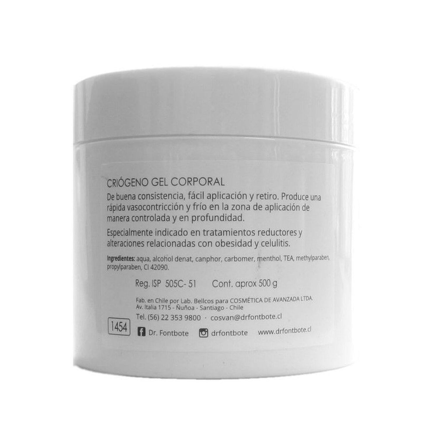 Criogeno Gel Corporal 500 grs Dr Fontbote