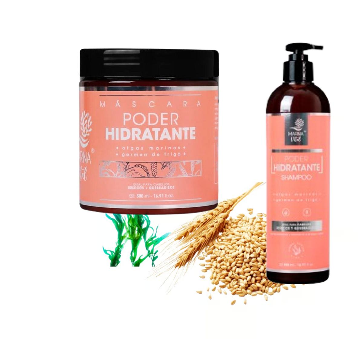 Shampoo Y Máscara Poder Hidratante Marina Vital 500 Ml C/u