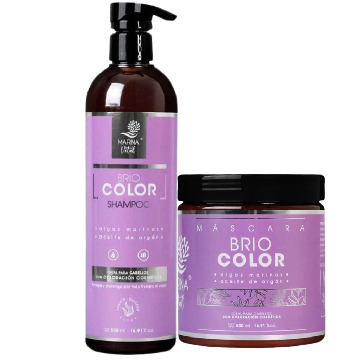 Shampoo y Máscara Briocolor  Marina Vital 500 Ml C/u