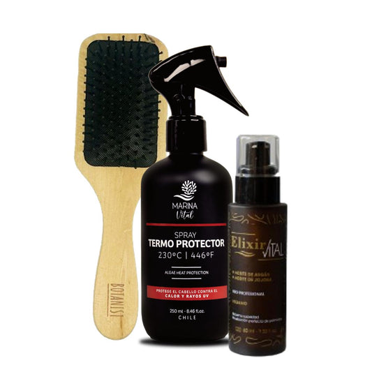 Marina Vital Termoprotector, Serum Elixir + Cepillo Bamboo
