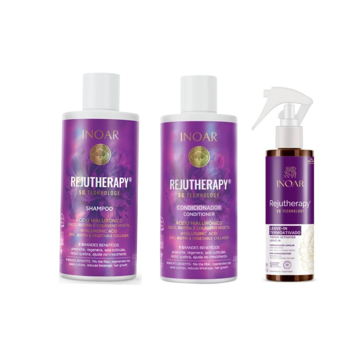 Shampoo, Acondicionador y Leave In  Rejutherapy 5G Technolog