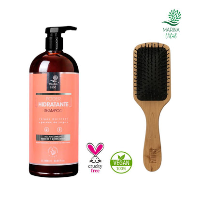 Shampoo Poder Hidratante 1000 ml + Cepillo Desenredador