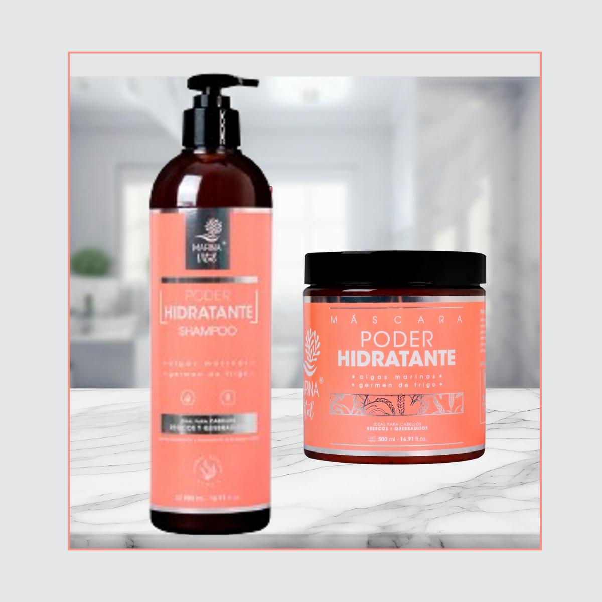 Shampoo Y Máscara Poder Hidratante Marina Vital 500 Ml C/u