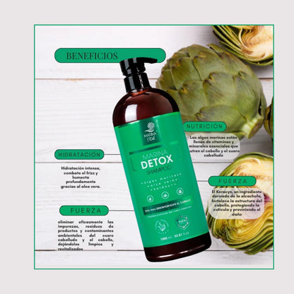 Shampoo Algas Marina 1000 ml. Detox Marina Vital