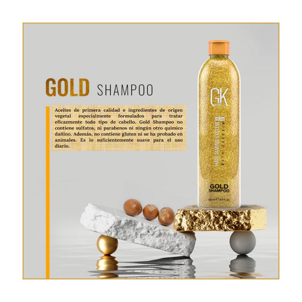 Shampoo Gold Juvexin Brillo - Hidratacion 250ml GK Hair