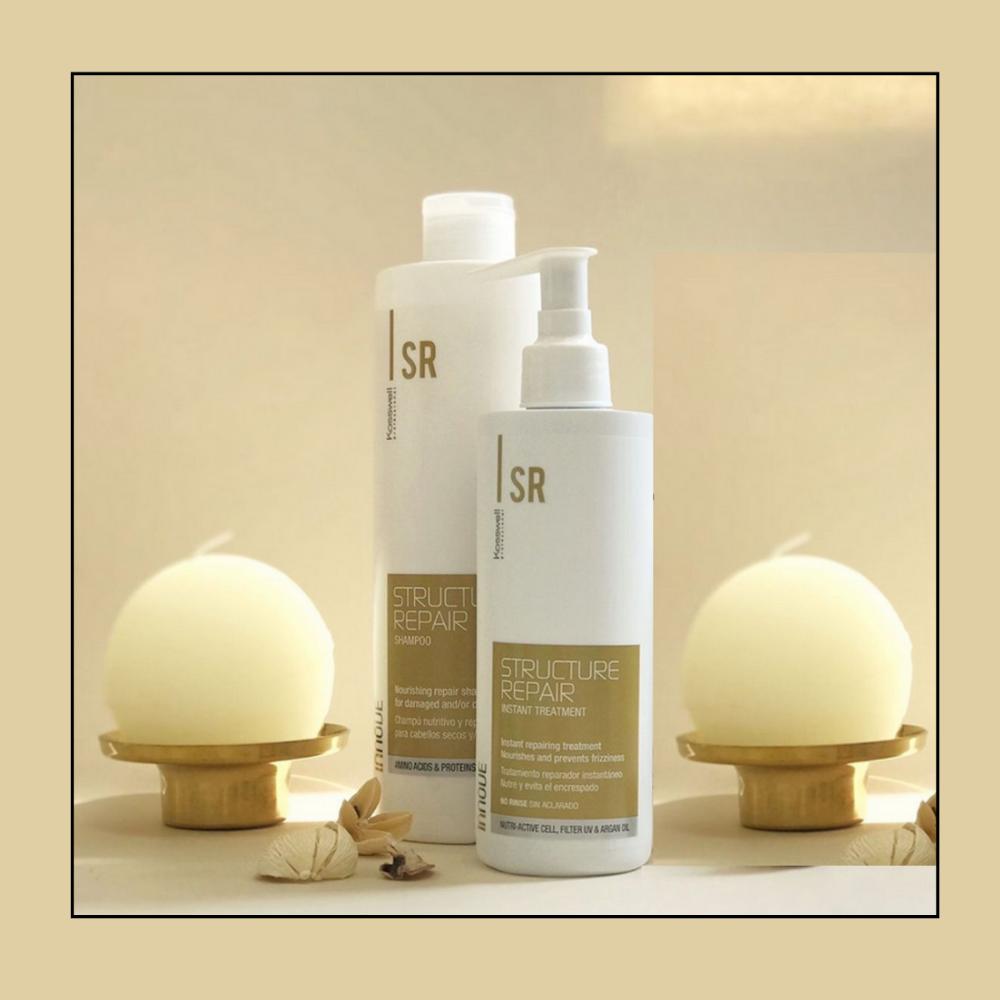 Structure Repair Shampoo 500 Ml y Kosswell Instant Structure Repair Tratamiento Reparador